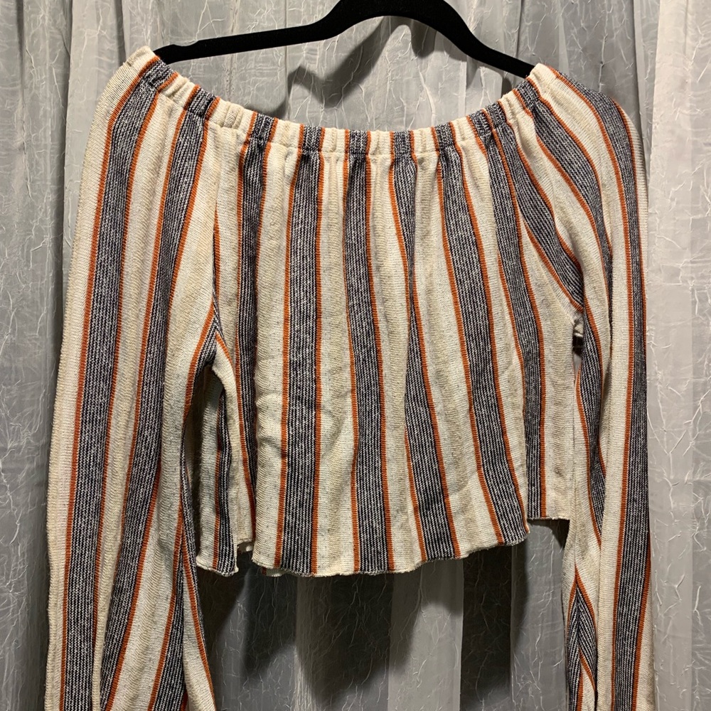 ZARA peasant crop top